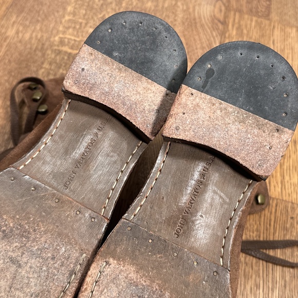 John Varvatos USA Bonham Suede Leather Brown Lace Combat Boots Mens US 8.5 - Picture 13 of 13